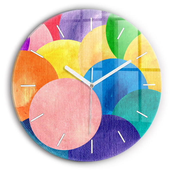 Wanduhr rund Abstrakte Kreise