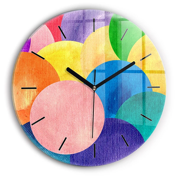 Wanduhr rund Abstrakte Kreise