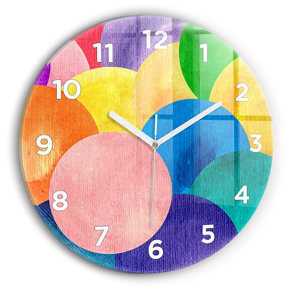Wanduhr rund Abstrakte Kreise