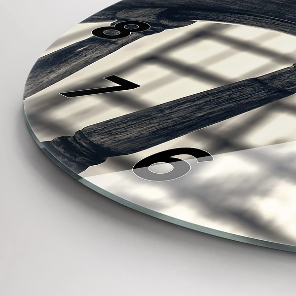 Wanduhr rund Antikes Schiff