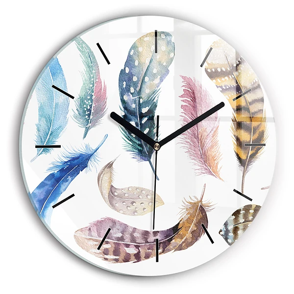 Wanduhr rund Retro Art Illustration