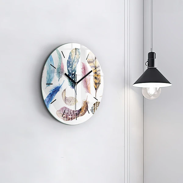 Wanduhr rund Retro Art Illustration