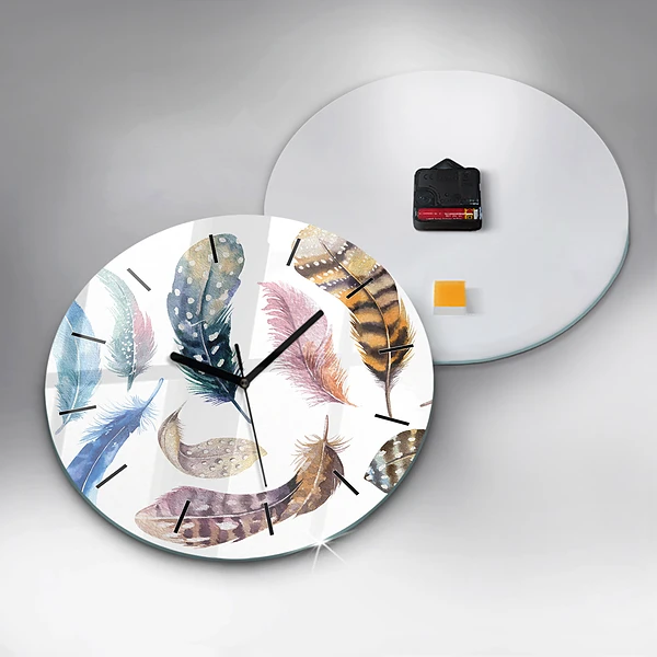 Wanduhr rund Retro Art Illustration