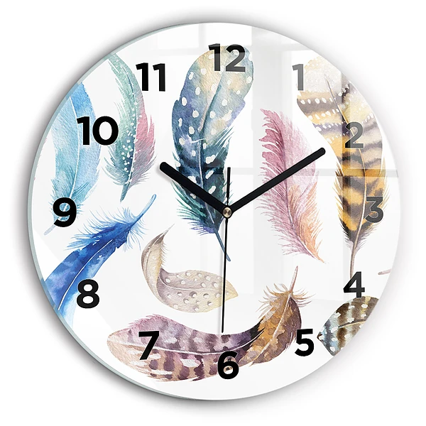 Wanduhr rund Retro Art Illustration
