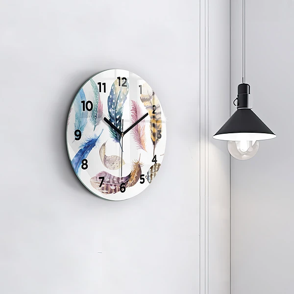 Wanduhr rund Retro Art Illustration
