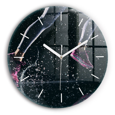 Wanduhr glas rund Gesunder Lebensstil und Laufen