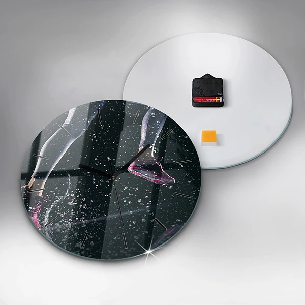 Wanduhr glas rund Gesunder Lebensstil und Laufen