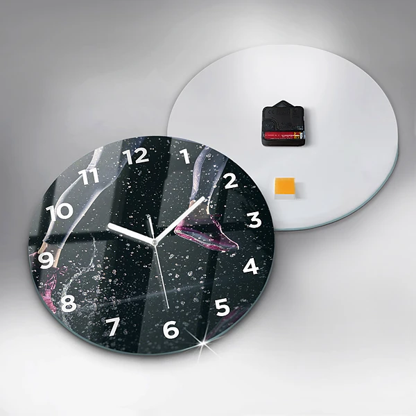 Wanduhr glas rund Gesunder Lebensstil und Laufen