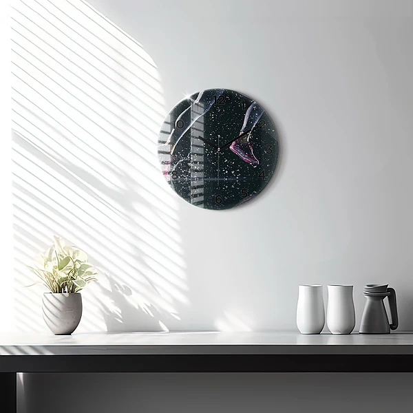 Wanduhr glas rund Gesunder Lebensstil und Laufen
