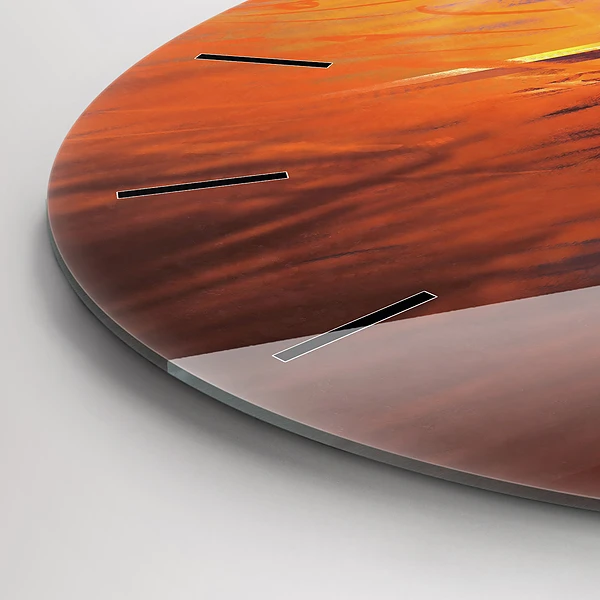 Wanduhr glas rund Ritter mit Schwert