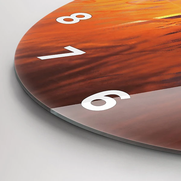 Wanduhr glas rund Ritter mit Schwert