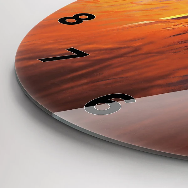 Wanduhr glas rund Ritter mit Schwert