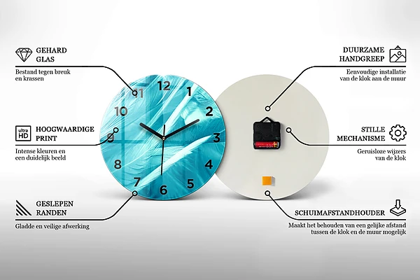 Wanduhr rund Origami bunte Segelboote