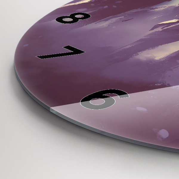 Wanduhr rund Zombie bei Nacht - Halloween