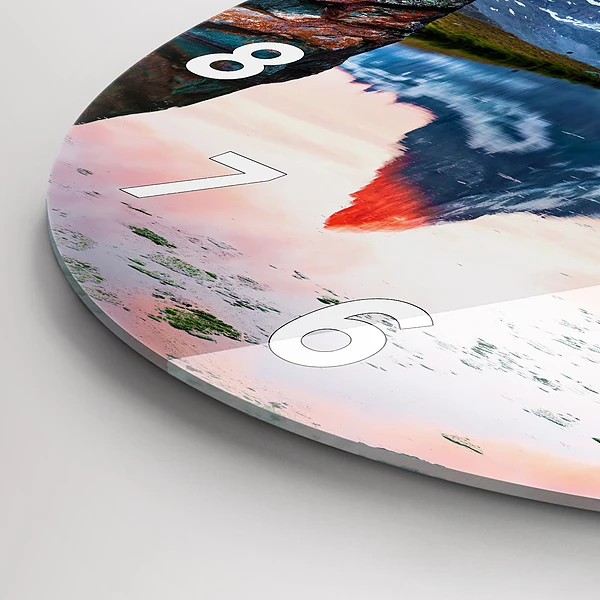 Wanduhr glas rund Stellisee Matterhorn