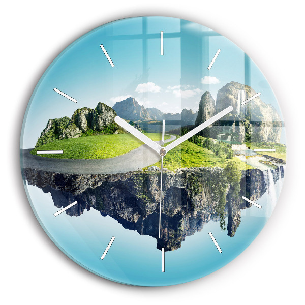 Wanduhr rund Fliegende Insel