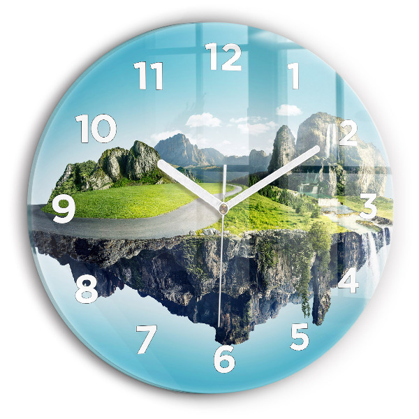 Wanduhr rund Fliegende Insel