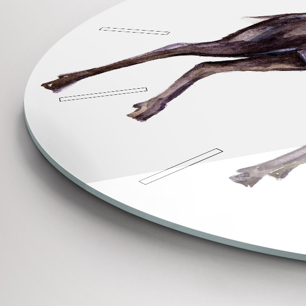 Wanduhr glas rund Hirsch, König der Wildnis