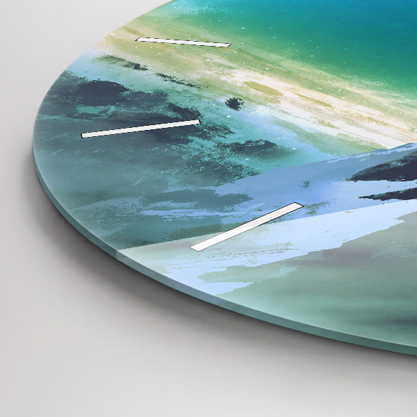 Wanduhr rund Mann auf dem Mond