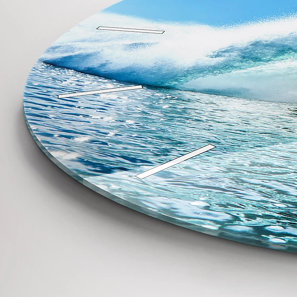 Wanduhr glas rund Surfen auf Hawaii
