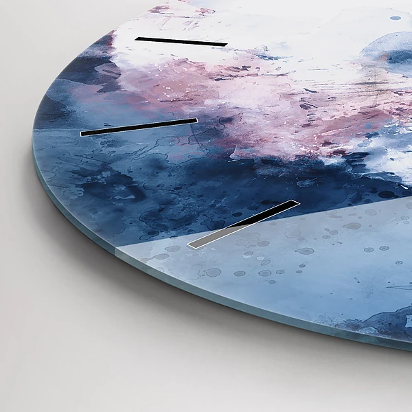 Wanduhr rund mit motiv Abstrakte Bergketten