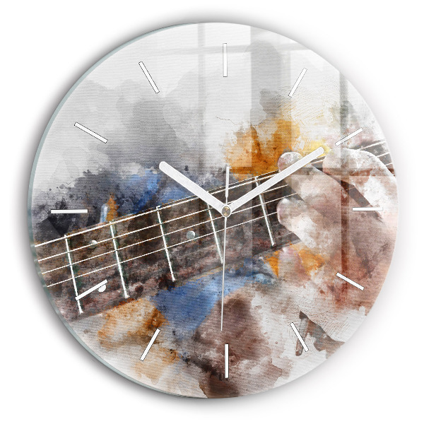 Wanduhr rund Gitarre