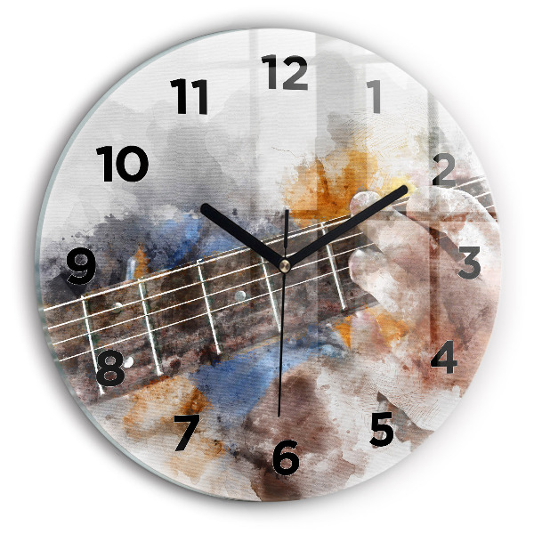 Wanduhr rund Gitarre