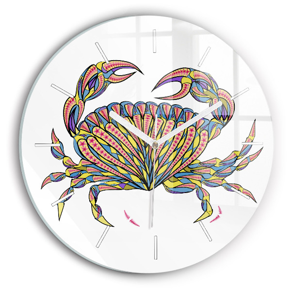 Wanduhr rund mit motiv Ethnische Krabbe