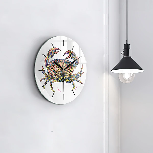 Wanduhr rund mit motiv Ethnische Krabbe