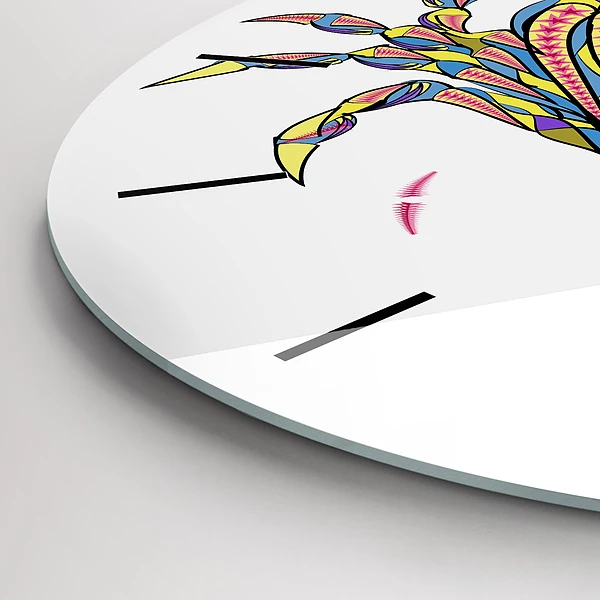 Wanduhr rund mit motiv Ethnische Krabbe