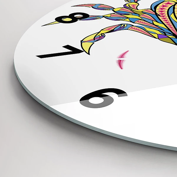 Wanduhr rund mit motiv Ethnische Krabbe