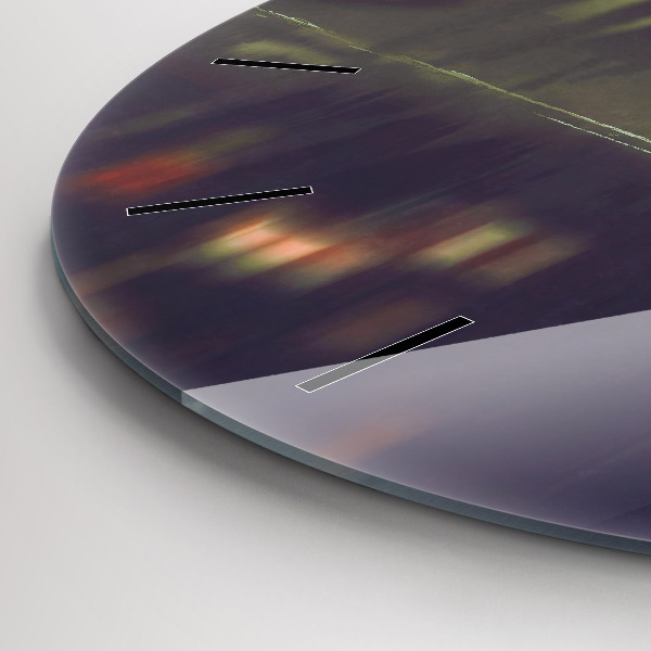 Wanduhr rund Menschen mit Regenschirmen