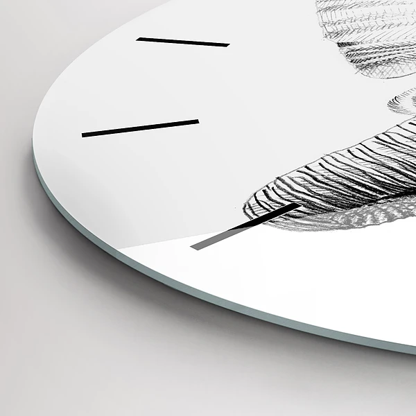 Wanduhr rund Vektor Elefantenkopf