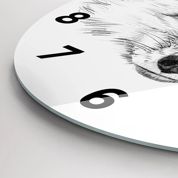 Wanduhr rund mit motiv Vektor-Fuchs-Kopf