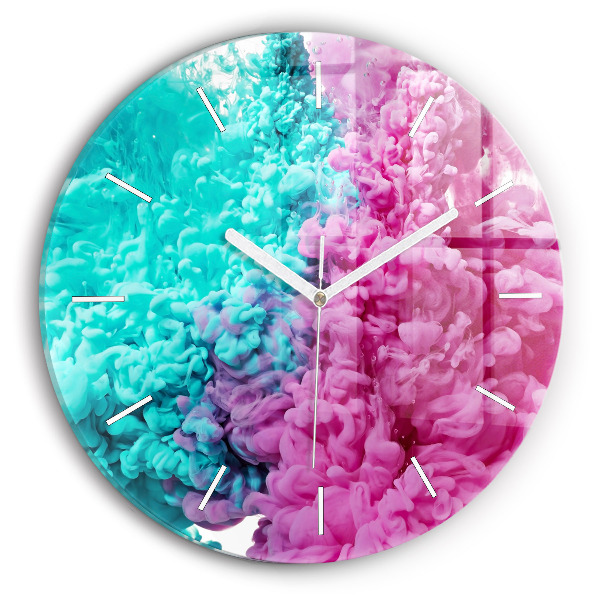 Wanduhr rund Moderne Kunst - Flecken