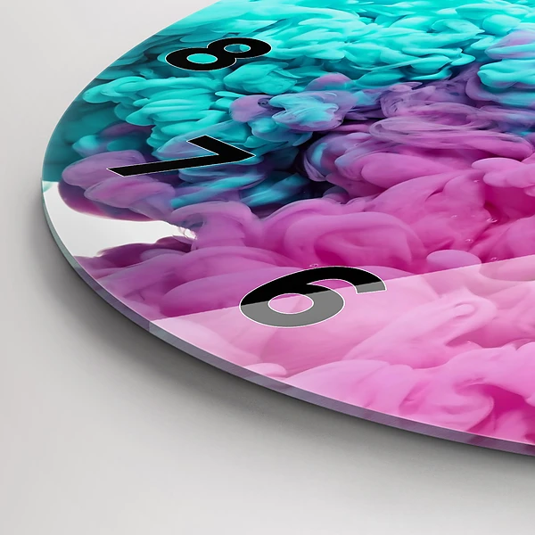 Wanduhr rund Moderne Kunst - Flecken