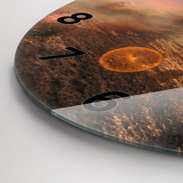 Wanduhr rund Mann auf Motorrad