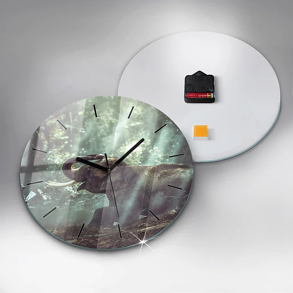 Wanduhr rund mit motiv Junge liest ein Buch