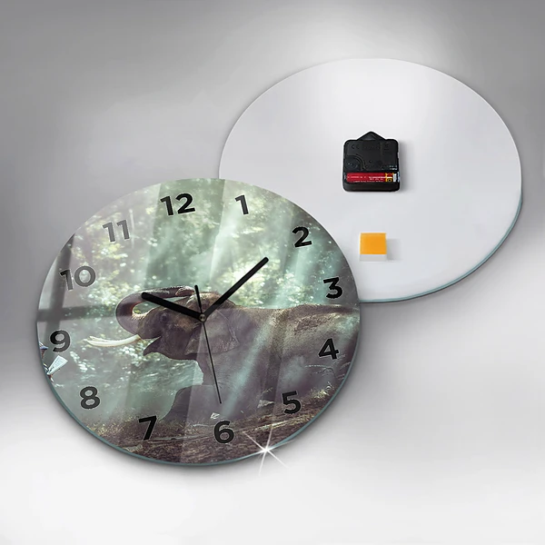 Wanduhr rund mit motiv Junge liest ein Buch