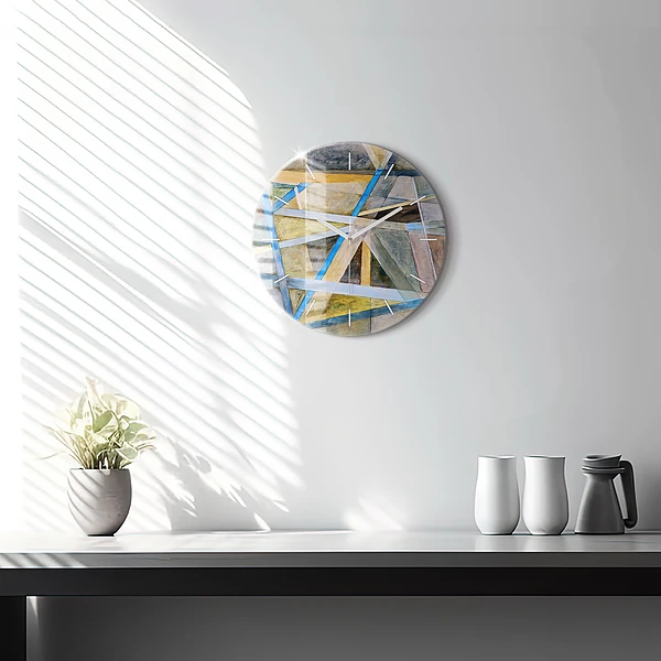 Wanduhr rund Impressionistische Malerei