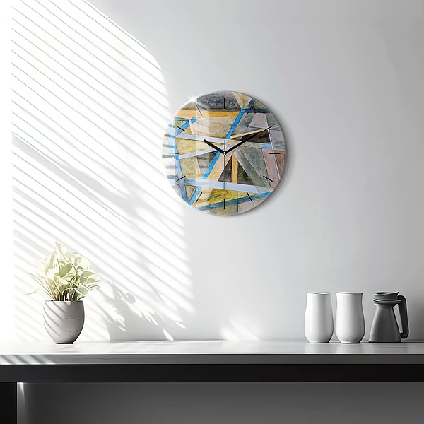 Wanduhr rund Impressionistische Malerei