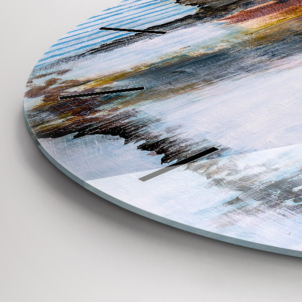 Wanduhr glas rund Abstraktion