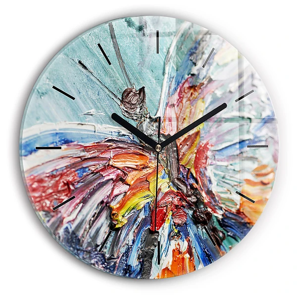 Wanduhr rund mit motiv Fragment eines Ölgemäldes