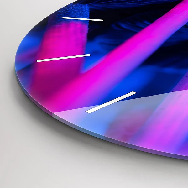 Wanduhr rund mit motiv Magic Mushrooms in Farben