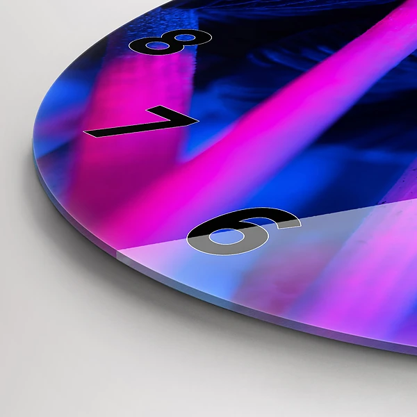 Wanduhr rund mit motiv Magic Mushrooms in Farben