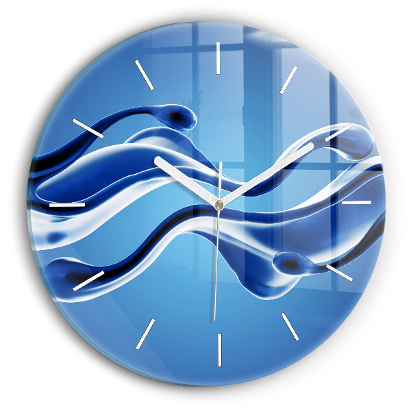 Wanduhr rund mit motiv Flüssige Abstraktion