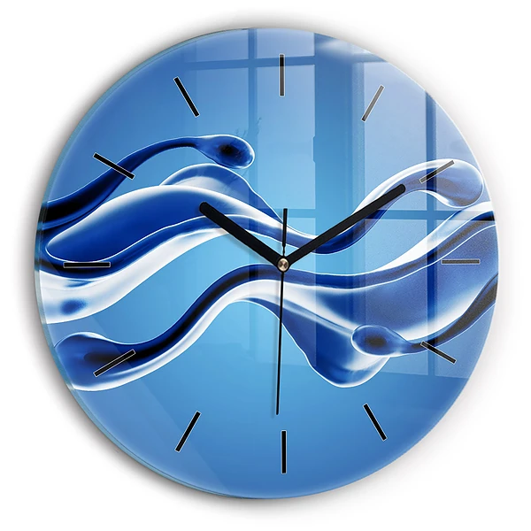 Wanduhr rund mit motiv Flüssige Abstraktion