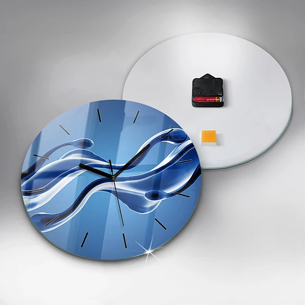 Wanduhr rund mit motiv Flüssige Abstraktion