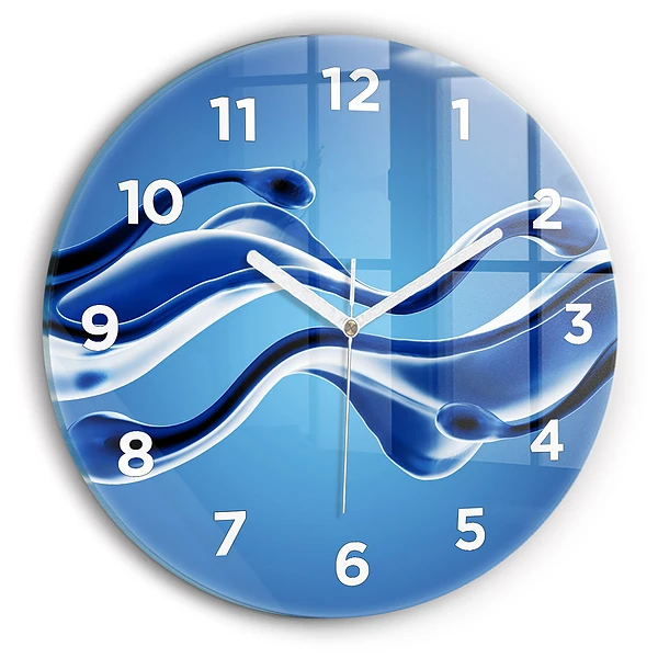 Wanduhr rund mit motiv Flüssige Abstraktion