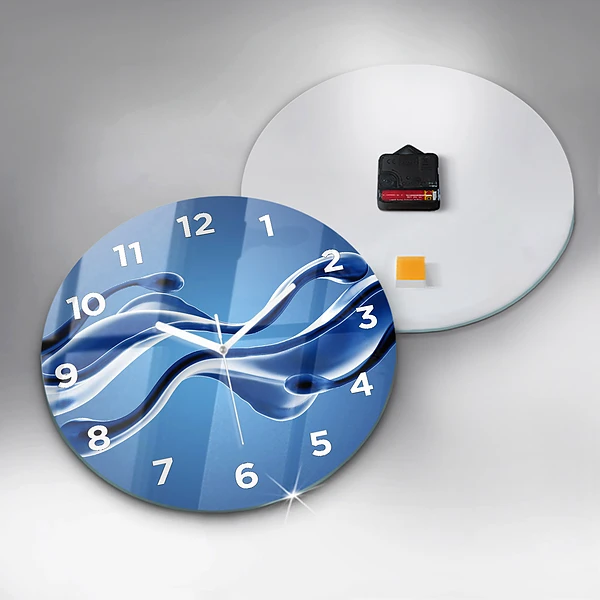 Wanduhr rund mit motiv Flüssige Abstraktion